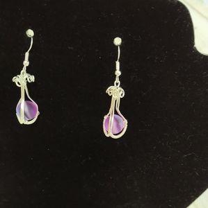 Handmade castle drop earrings